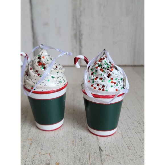 Hallmark but first coffee glitter ornament Xmas set - Picture 4 of 5